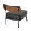 Fiji Contemporary Accent Chair in Black Faux Leather with Walnut Wood Accent by LumiSource B116135889