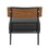 Fiji Contemporary Accent Chair in Black Faux Leather with Walnut Wood Accent by LumiSource B116135889