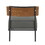 Fiji Contemporary Accent Chair in Grey Faux Leather with Walnut Wood Accent by LumiSource B116135890