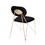 Gwen Contemporary-Glam Chair in Gold Metal with Black Velvet by LumiSource - Set of 2 B116135891