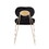 Gwen Contemporary-Glam Chair in Gold Metal with Black Velvet by LumiSource - Set of 2 B116135891