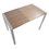 Fuji Contemporary Counter Table in Brushed Stainless Steel and Walnut Wood by LumiSource B116135904