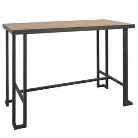 Roman Industrial Counter Table in Grey and Natural by LumiSource B116135909