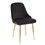 Marcel Contemporary Dining Chair with Gold Frame and Black Velvet Fabric by LumiSource - Set of 2 B116135911