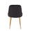 Marcel Contemporary Dining Chair with Gold Frame and Black Velvet Fabric by LumiSource - Set of 2 B116135911