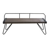 Stefani Industrial Bench in Antique and Walnut by LumiSource B116135917