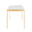 Fuji /Glam Dining Table in Gold Metal with White Marble Top by Lumisource B116135918