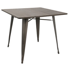 Oregon 36" Industrial-Farmhouse Dining Table in Antique and Espresso by LumiSource B116135919