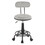 Swift Industrial Task Chair in Grey Metal and Light Grey Faux Leather by LumiSource B116135924
