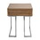 Roman Contemporary End Table in Walnut Wood and Stainless Steel by LumiSource B116135930