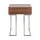 Roman Contemporary End Table in Walnut Wood and Stainless Steel by LumiSource B116135930