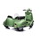 12V LICENSED Vespa Scooter Motorcycle with Side Car for kids, Green B117135089