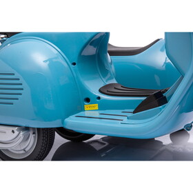 6V LICENSED Vespa Scooter Motorcycle with Side Car for kids, Blue B117135093