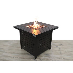 living Source International 25" H x 30" W Steel Propane/Natural Gas Fire Pit Table B120141569
