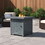 Living Source International 25" H Steel Outdoor Fire Pit Table with Lid B120141800