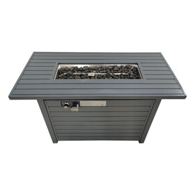 Living Source International 24" H x 54" W Steel Outdoor Fire Pit Table with Lid B120141813