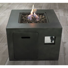 Living Source International 24" H x 30" W Concrete Outdoor Fire pit (Charcoal) B120142197