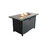 Living Source International 25" H x 42" W Steel Outdoor Fire Pit Table with Lid (Gray) B120142201