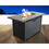 Living Source International 25" H x 42" W Steel Outdoor Fire Pit Table with Lid (Gray) B120142201