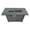 Living Source International 25 H x 42 W Outdoor Fire Pit Table with Lid (Gray) B120142380