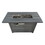 Living Source International 25" H x 42" W Steel Propane Outdoor Fire Pit Table with Lid (Grey) B120142401