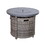 Living Source International 25" H x 32" W Aluminum Outdoor Fire Pit Table with Lid(Mixed Gray) B120142403