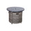 Living Source International 25" H x 32" W Aluminum Outdoor Fire Pit Table with Lid(Mixed Gray) B120142403