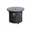Living Source International 25" H x 32" W Aluminum Outdoor Fire Pit Table with Lid(Espresso) B120142404