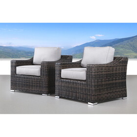 Living Source International Fully assembled Patio Chair with Cushions 2 (Set of 2) B120P143559