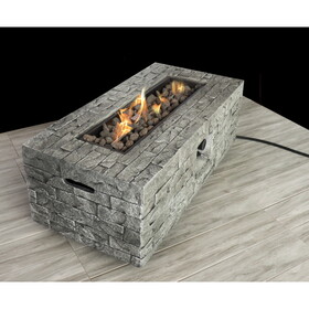 Rectangle Fireplace Home Furniture [CM-0020](Stone Finish, Size :- 16" H x 42" W x 20" D) B120P144386