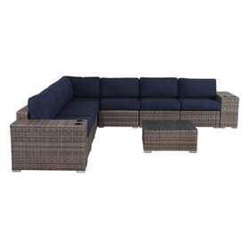 Living Source International Rattan Wicker Fully assembled 6 - Person Seating Group with Cushions B120P145245