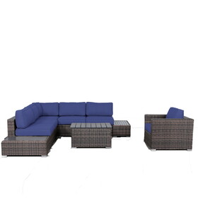 Living Source International Fully assembled 5 - Person Seating Group with Cushions B120P145256