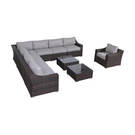 Living Source International Wicker Fully assembled 7 - Person Seating Group with Cushions New B120P147693