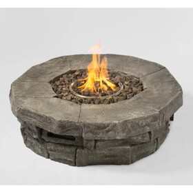 Living Source International 12" H x 37" W Outdoor Fire Pit Table B120P203041