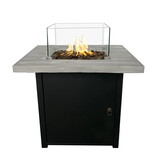 Living Source International Fibre Reinforced Concrete Propane Fire pit table B120P203293