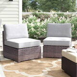 Armless Fully assembled Patio Chair with Cushions B120P205362