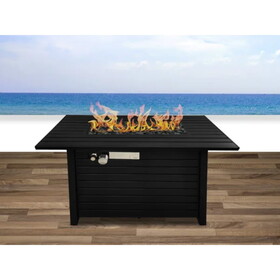 25" H x 42" W Steel Outdoor Fire Pit Table with Lid B120P205416