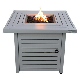 25" H x 30" W Steel Outdoor Fire Pit Table with Li B120P205883