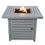 25" H x 30" W Steel Outdoor Fire Pit Table with Li B120P205883