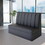 Channel Black Faux Leather Seating Booth, Modern Armless Booth for Restaurants, Living Room, and Apartment with Solid Wood Frame B124142406