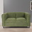 Green Faux Leather Loveseat Sofa for Living Room, Modern D&#233;cor Love Seat Mini Small Couches for Small Spaces and Bedroom with Solid Wood Frame B124142408