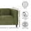 Green Faux Leather Sofa, Modern 3-Seater Sofas Couches for Living Room, Bedroom, Office, and Apartment with Solid Wood Frame B124142411