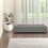 Grey Faux Leather Snicker Bench, Modern Seating Bench for Living Room, Bedroom and Apartment with Solid Wood Frame B124142415