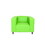 Green Faux Leather Sofa Chair, Modern Sofa Chair for Living Room, Bedroom and Apartment with Solid Wood Frame B124142416