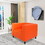 Orange Faux Leather Sofa Chair, Modern Sofa Chair for Living Room, Bedroom and Apartment with Solid Wood Frame B124142417