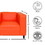 Orange Faux Leather Sofa Chair, Modern Sofa Chair for Living Room, Bedroom and Apartment with Solid Wood Frame B124142417