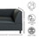 Black Faux Leather Lounger, Modern Lounger for Living Room, Bedroom and Apartment with Solid Wood Frame B124142418