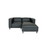 Black Faux Leather L-Shaped Sofa, Modern 3-Seater Sofas Couches for Living Room, Bedroom, Office, and Apartment with Solid Wood Frame B124142419