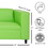 Green Faux Leather Sofa, Modern 3-Seater Sofas Couches for Living Room, Bedroom, Office, and Apartment with Solid Wood Frame B124142421