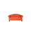 Camel Back Ornage Velvet Sofa for Living Room, Modern 3-Seater Sofas Couches for Bedroom, Office, and Apartment with Solid Wood Frame B124142427
